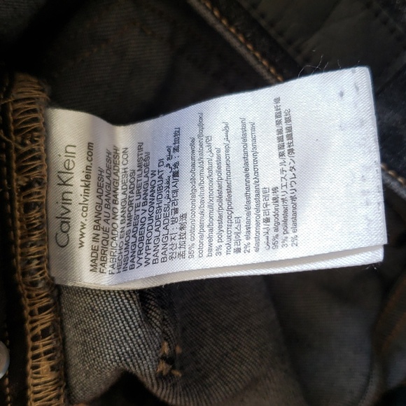(27) Calvin Klein Ankle Skinny Stretch Frayed Hems Dark Wash Trendy Streetwear - Picture 10 of 12